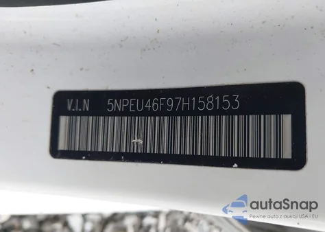 2007 Hyundai Sonata Limited/Se V6 from USA, damaged, VIN 5NPEU46F97H158153